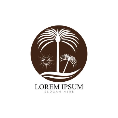 Tarih ağaç simge vektör çizim logo şablonu