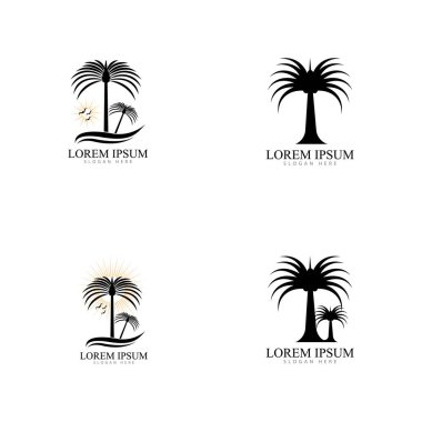 Tarih ağaç simge vektör çizim logo şablonu