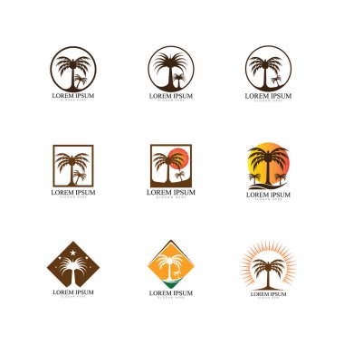 Tarih ağaç simge vektör çizim logo şablonu