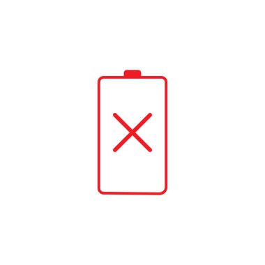 Batarya ikonu tasarım şablonu çizimi