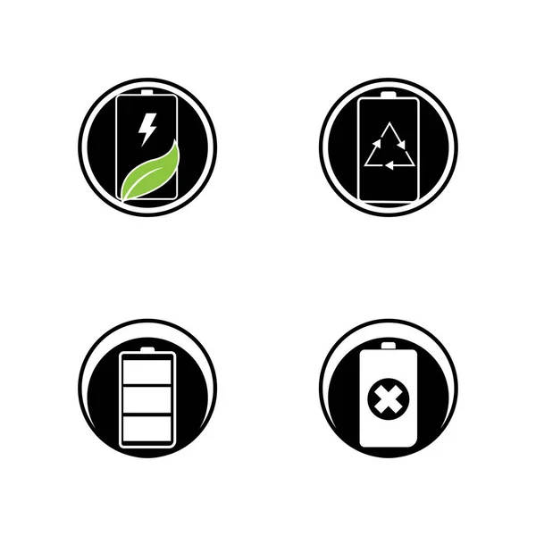 Battery Icon Design Template Vector Illustration — Stock Vector