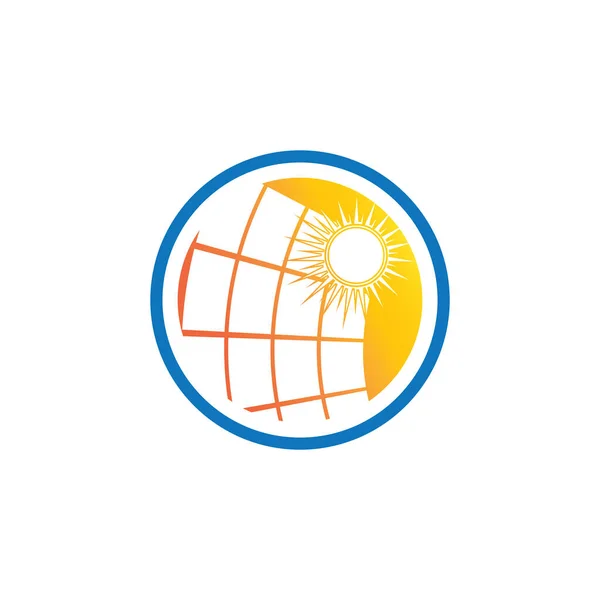 Solarenergie Vektor Symbol Illustration Design Vorlage — Stockvektor