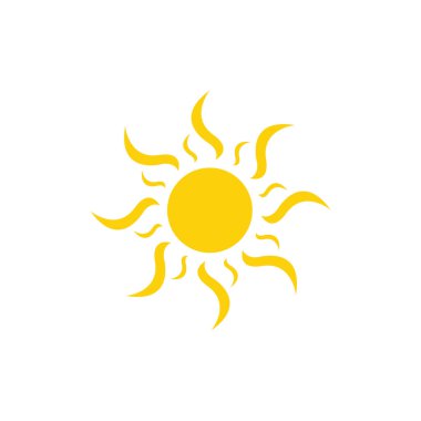 Güneş Vektörü illüstrasyon Simgesi Logo Şablonu tasarımı