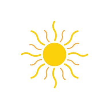 Güneş Vektörü illüstrasyon Simgesi Logo Şablonu tasarımı