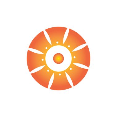 Güneş Vektörü illüstrasyon Simgesi Logo Şablonu tasarımı