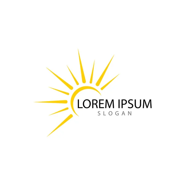 Güneş Vektörü illüstrasyon Simgesi Logo Şablonu tasarımı