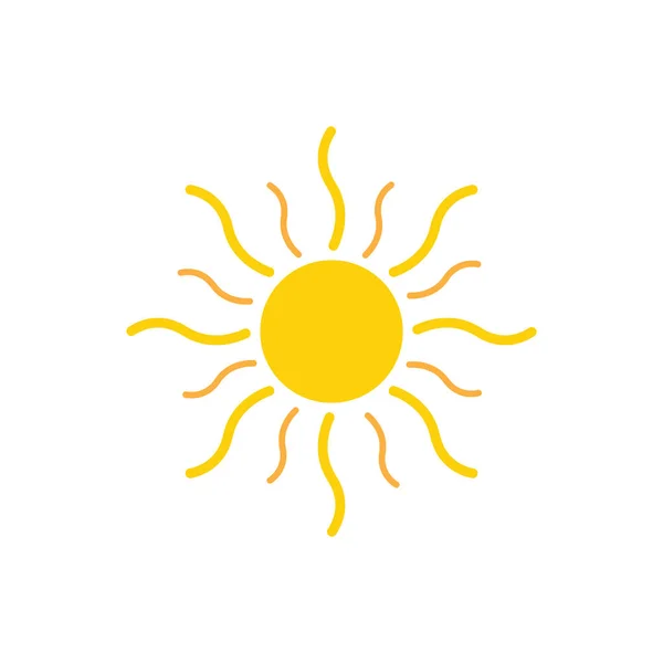 Sun Vector Illusztráció Icon Logo Sablon Design — Stock Vector