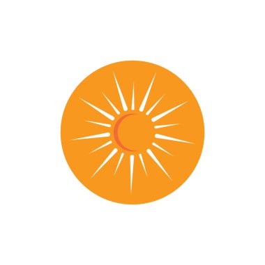 Güneş Vektörü illüstrasyon Simgesi Logo Şablonu tasarımı