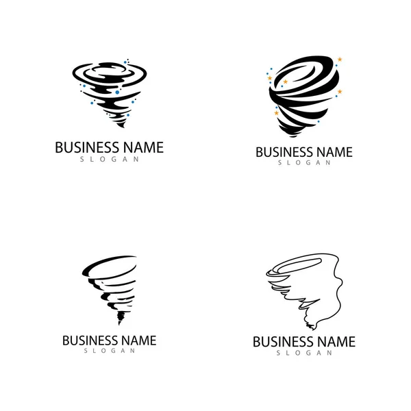 Logo Tornado Disegno Illustrazione Vettoriale Icona Tempesta — Vettoriale Stock