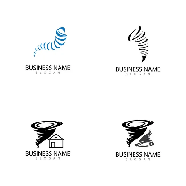 Tornado Logo Storm Pictogram Vector Illustratie Ontwerp — Stockvector