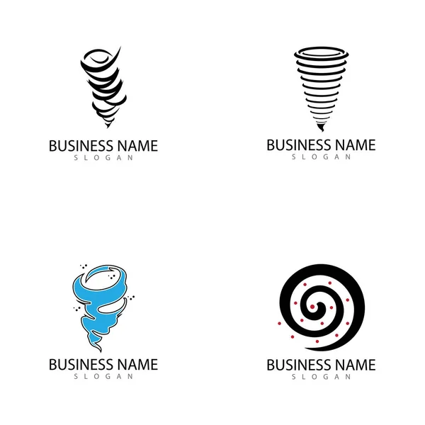 Design Ilustração Vetor Logotipo Ícone Tempestade Tornado —  Vetores de Stock
