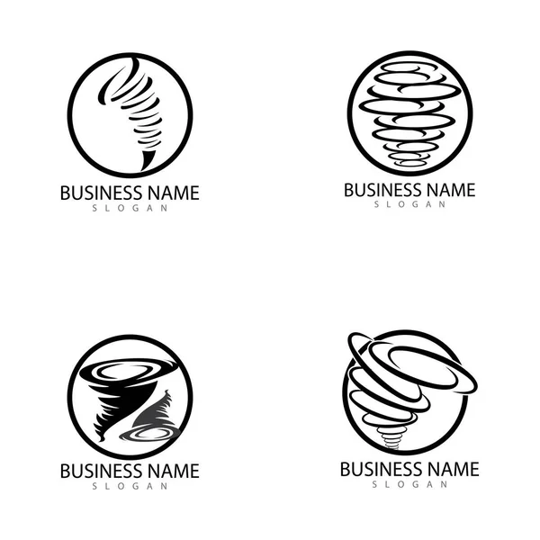 Tornado Logo Storm Icon Vector Illustration Design — Stock Vector