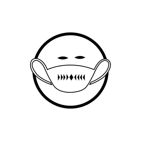 Vektor Mask Ikon Illustration Mall Design — Stock vektor