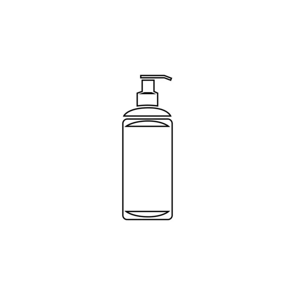 Antibacterial Hand Sanitizer Disinfection Icon Flat Design Isolated — Stock Vector