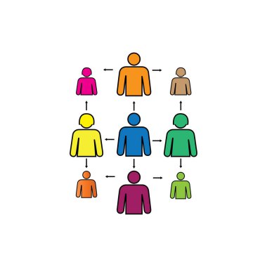  Sosyal Mesafe Simgesi ve Kişisel Karantina vektör çizimi