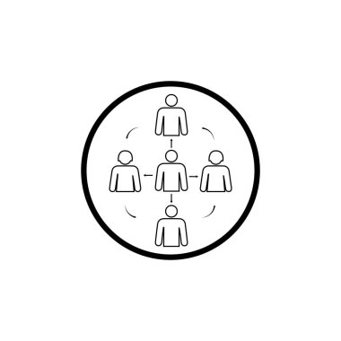  Sosyal Mesafe Simgesi ve Kişisel Karantina vektör çizimi