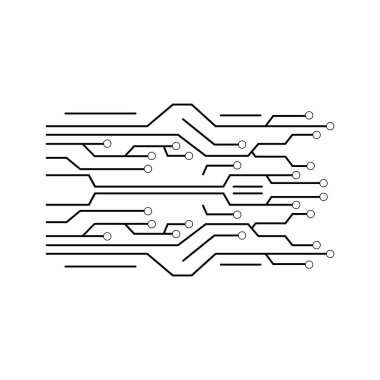 Circuit logo şablon vektör resimleme tasarımı