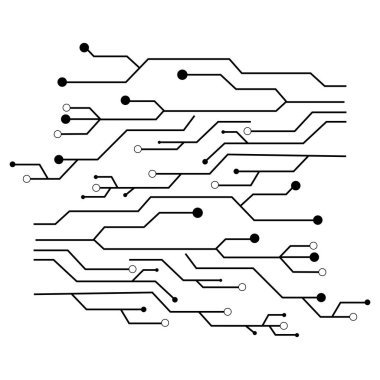Circuit logo şablon vektör resimleme tasarımı