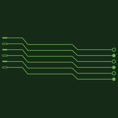Circuit logo şablon vektör resimleme tasarımı