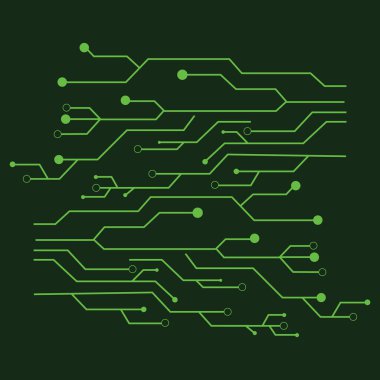 Circuit logo şablon vektör resimleme tasarımı