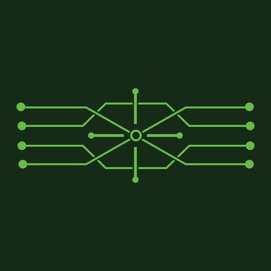 Circuit logo şablon vektör resimleme tasarımı