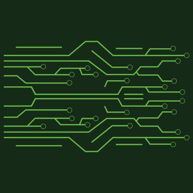 Circuit logo şablon vektör resimleme tasarımı