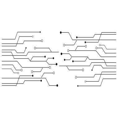 Circuit logo şablon vektör resimleme tasarımı