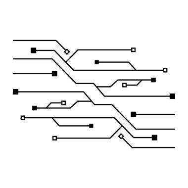 Circuit logo şablon vektör resimleme tasarımı