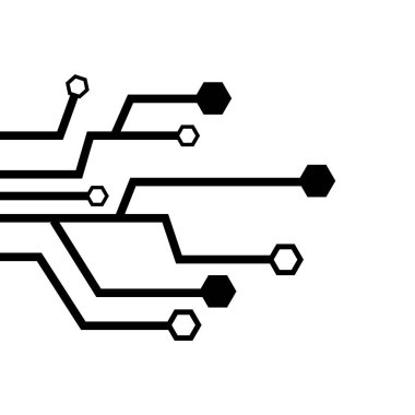 Circuit logo şablon vektör resimleme tasarımı
