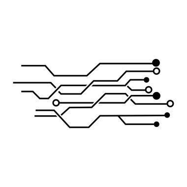 Circuit logo şablon vektör resimleme tasarımı