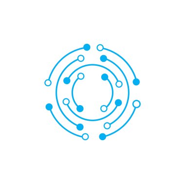 Circuit logo şablon vektör resimleme tasarımı