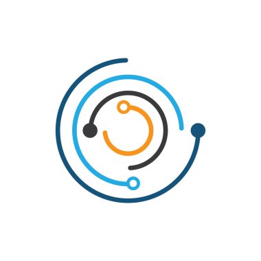 Circuit logo şablon vektör resimleme tasarımı