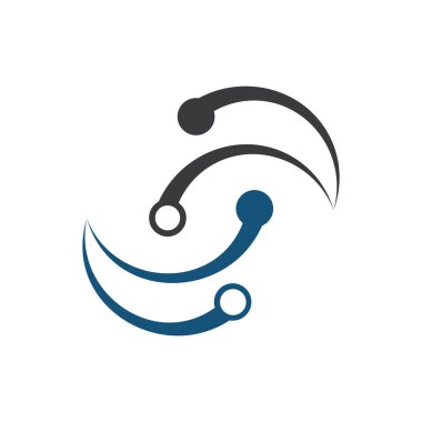 Circuit logo şablon vektör resimleme tasarımı