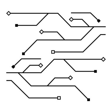 Circuit logo şablon vektör resimleme tasarımı