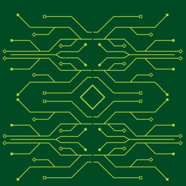 Circuit logo şablon vektör resimleme tasarımı