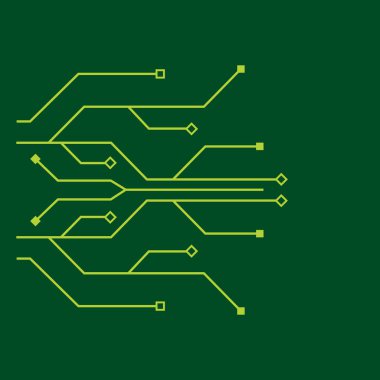 Circuit logo şablon vektör resimleme tasarımı