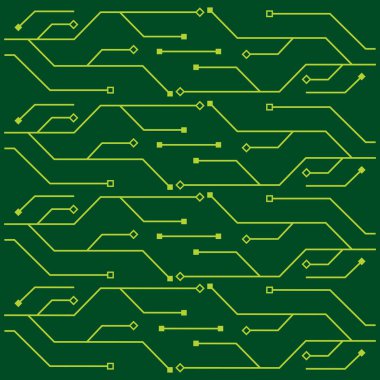 Circuit logo şablon vektör resimleme tasarımı