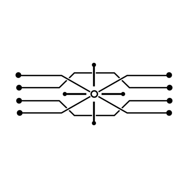 回路ロゴテンプレートベクトルアイコンイラストデザイン — ストックベクタ