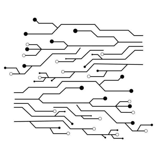 Circuit Logo Template Vector Icon Illustration Design — Stock Vector