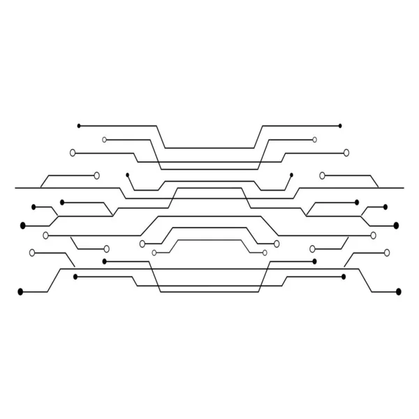 Circuito Logo Modello Vettoriale Icona Illustrazione Design — Vettoriale Stock