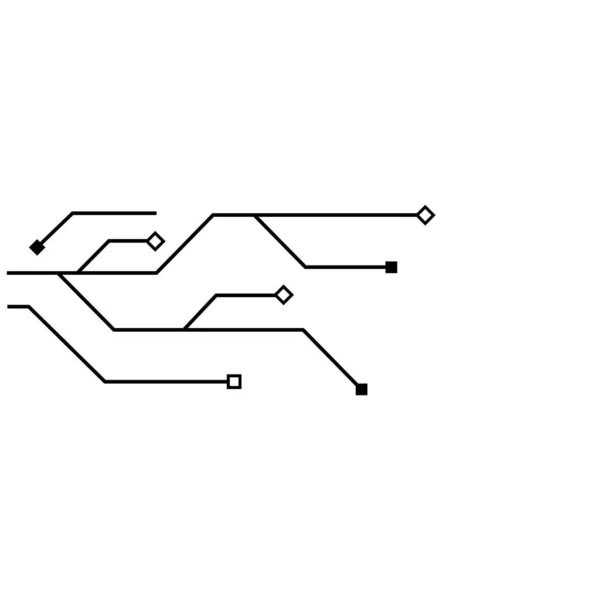 Schaltung Logo Vorlage Vektor Symbol Illustration Design — Stockvektor
