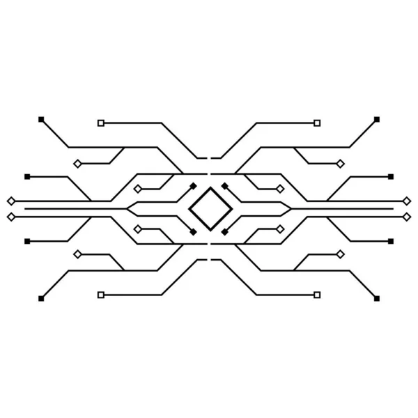 Circuit logo şablon vektör resimleme tasarımı