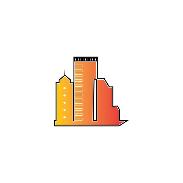 Moderne Skyline Silhouet Van Stad Vectorillustratie Plat Ontwerp — Stockvector