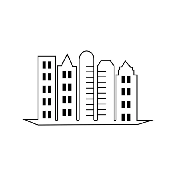 Modern City Skyline City Silhouette Vector Illustration Flat Design — Stock Vector
