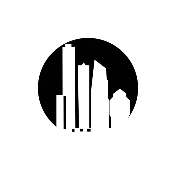 Die Skyline Der Modernen Stadt Stadtsilhouette Vektorabbildung Flachem Design — Stockvektor