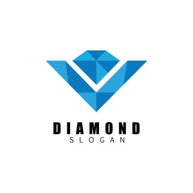 Elmas Mücevher Logosu Şablon vektör illüstrasyon tasarımı