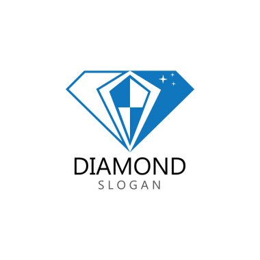 Elmas Mücevher Logosu Şablon vektör illüstrasyon tasarımı