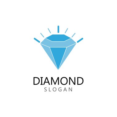 Elmas Mücevher Logosu Şablon vektör illüstrasyon tasarımı