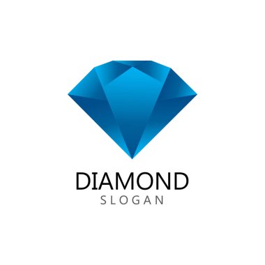 Elmas Mücevher Logosu Şablon vektör illüstrasyon tasarımı