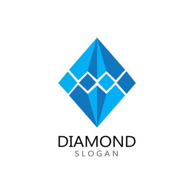 Elmas Mücevher Logosu Şablon vektör illüstrasyon tasarımı